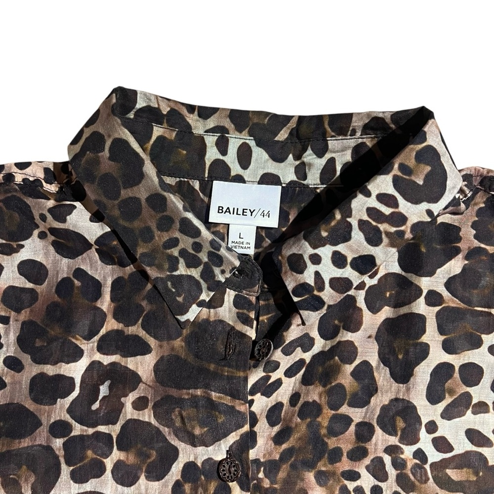 Bailey 44| Button Down Leopard Print Blouse | Lar… - image 2
